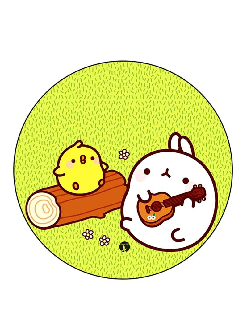 RKN Animals Printed Mouse Pad  Round  Multicolour