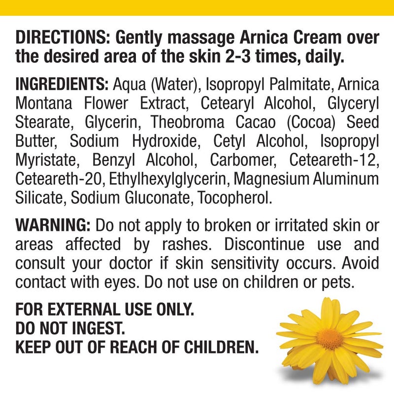 Real Relief Arnica Cream, Natural, Soothing, Non-Greasy and Unscented for Muscle Soreness and Massage, 8 oz (Pack of 1) - Image 3