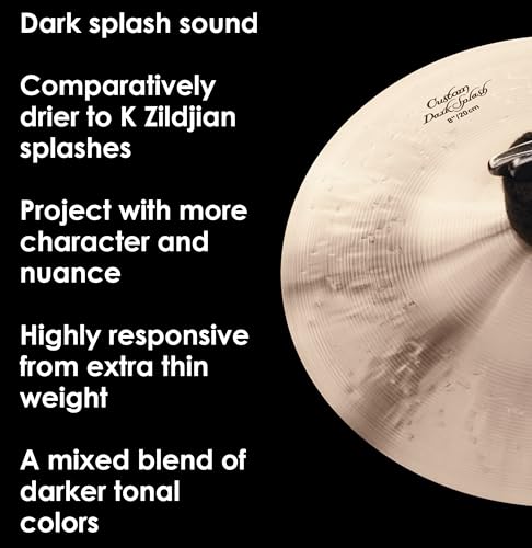 Zildjian 8 inch K Custom Dark Splash Cymbal - Image 4