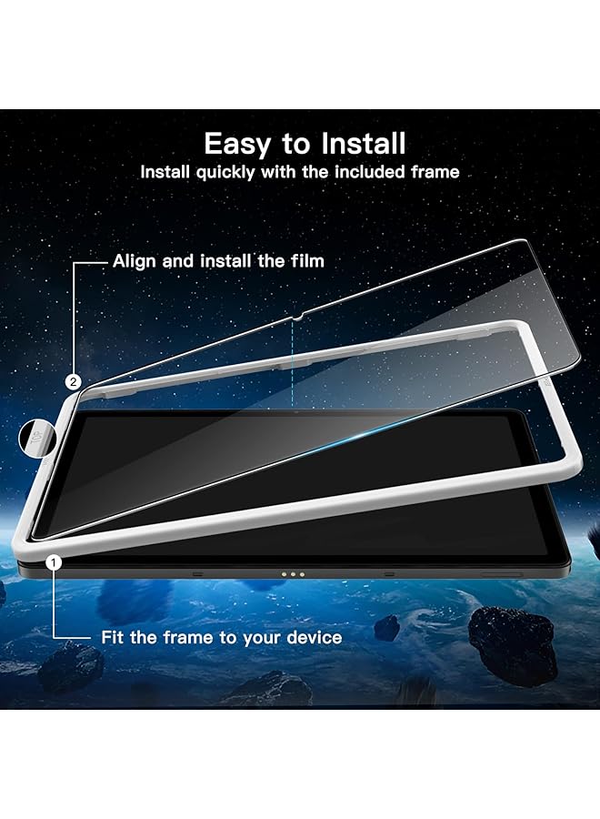 جي تيك واقي شاشة لجهاز سامسونج جالكسي تاب A9+ A9 Plus مقاس 11 بوصة 2023 مع إطار سهل التركيب من الزجاج المقوى عالي الوضوح، قطعتان - Image 3