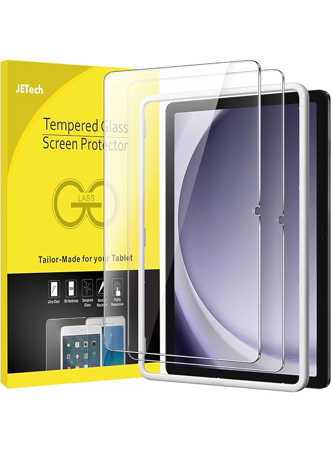 جي تيك واقي شاشة لجهاز سامسونج جالكسي تاب A9+ A9 Plus مقاس 11 بوصة 2023 مع إطار سهل التركيب من الزجاج المقوى عالي الوضوح، قطعتان - Image 1