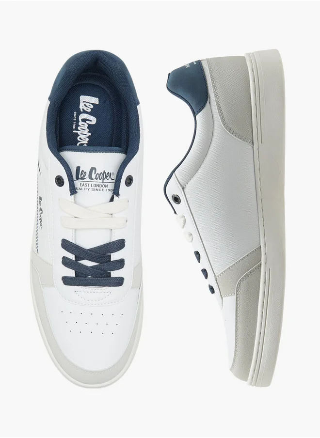 لي كوبر Men's Solid Lace-Up Sneakers