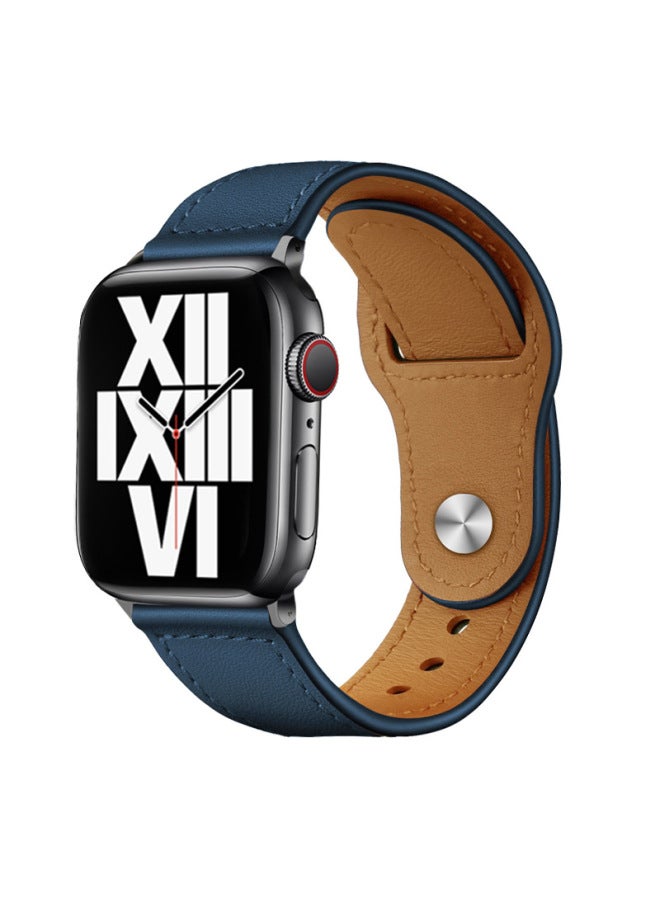 YLZ For Apple Watch Strap Iwatch543se Universal Business Single Nail Cowhide Apple Watch 6 Strap - Image 1