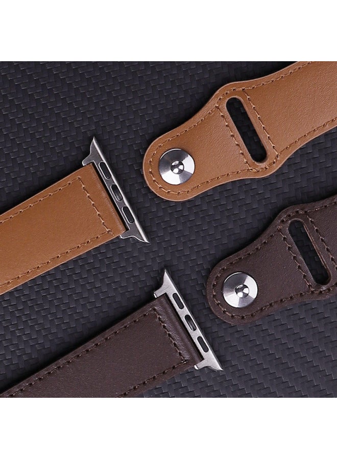 YLZ For Apple Watch Strap Iwatch543se Universal Business Single Nail Cowhide Apple Watch 6 Strap - Image 2