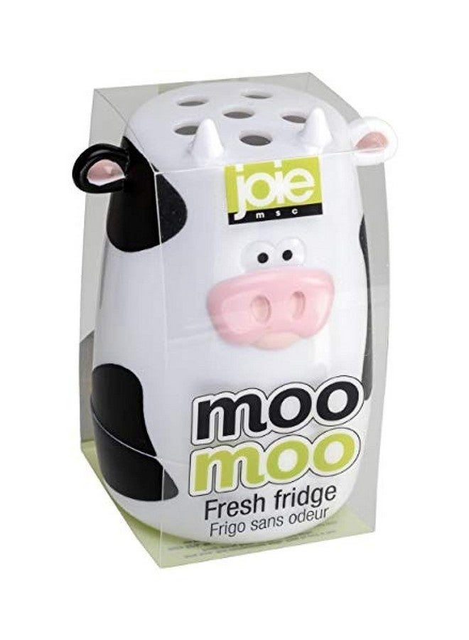 joie Joie Moo Moo Fresh Fridge Deodorizer, Reusable Baking Soda Holder, Compact Odor Absorber and Smell Eliminator for Refrigerator or Freezer, Cute Kitchen Gadget, BPA-Free, Cow  - Image 1