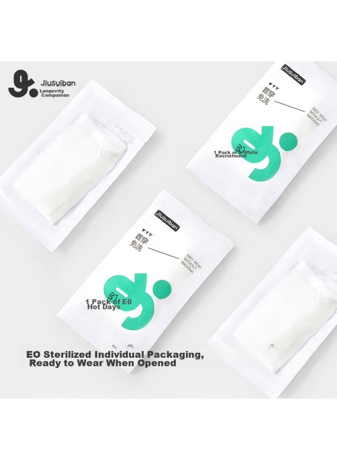 Long time companion Jiushi Ban Children's Disposable Underwear, Girls' Daily Disposable, Eo Sterilized, Cotton-like Feel, 7-pack, Menstrual Period Travel Triangle Panties, 405055  - Image 1