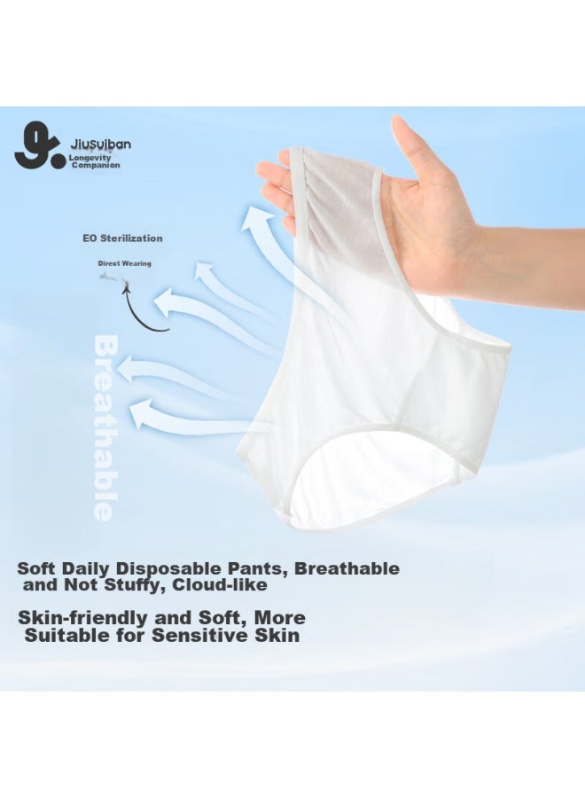 Long time companion Jiushi Ban Children's Disposable Underwear, Girls' Daily Disposable, Eo Sterilized, Cotton-like Feel, 7-pack, Menstrual Period Travel Triangle Panties, 405055  - Image 3