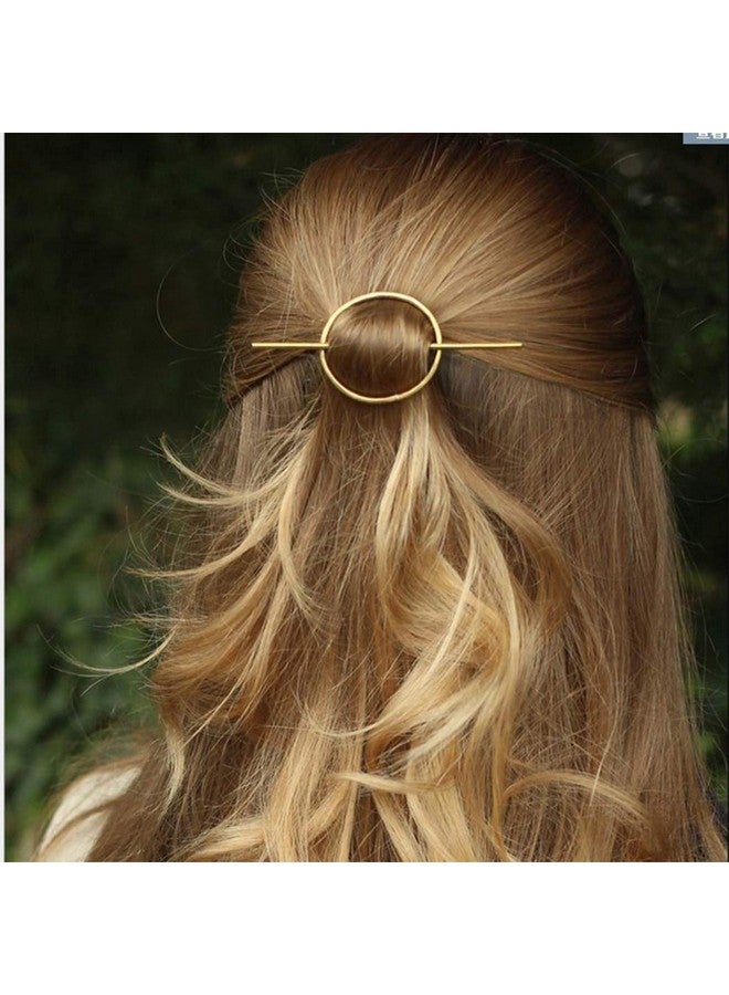 Dreamin Dreamyn Round Hair Clips Hollow Circle Hair Barrettes Fashion Geometric Hairpins Minimalist Hair Accessories Hair Jewelry For Women And Girls (Gold)  - Image 1