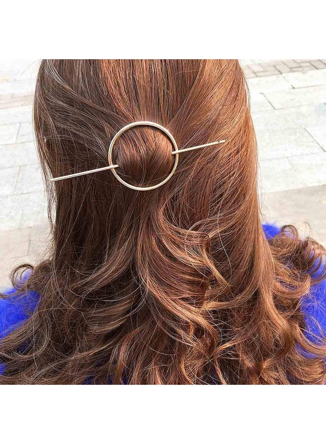 Dreamin Dreamyn Round Hair Clips Hollow Circle Hair Barrettes Fashion Geometric Hairpins Minimalist Hair Accessories Hair Jewelry For Women And Girls (Gold)  - Image 4