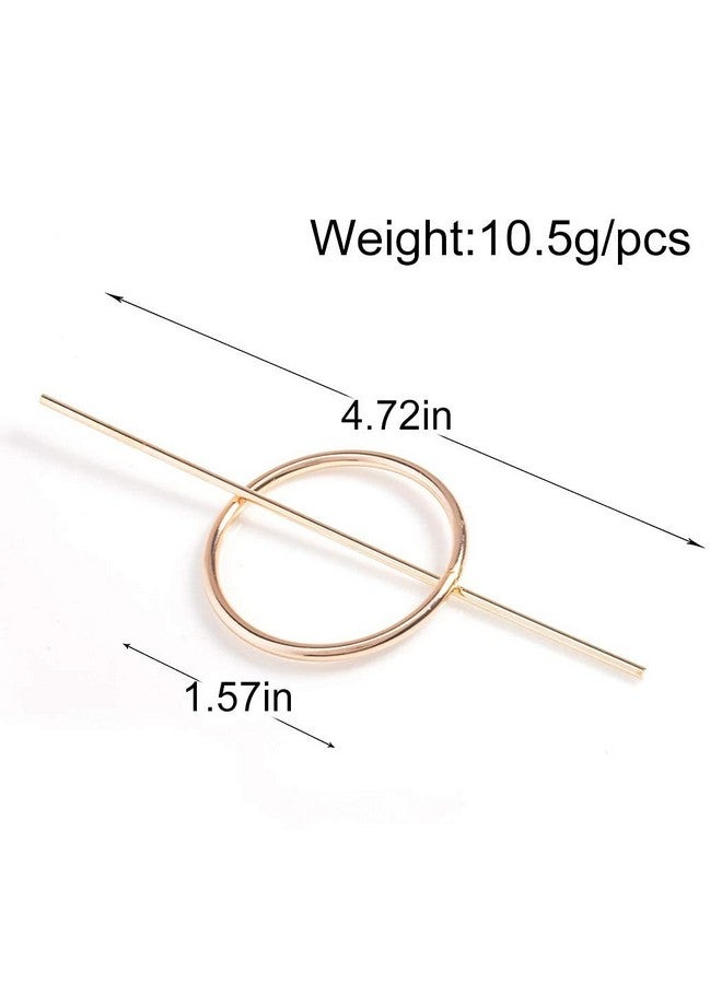 Dreamin Dreamyn Round Hair Clips Hollow Circle Hair Barrettes Fashion Geometric Hairpins Minimalist Hair Accessories Hair Jewelry For Women And Girls (Gold)  - Image 5