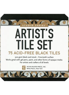 Peter Pauper Press Studio Series Artist'S Tiles: Black (75 Pack)  - Image 1