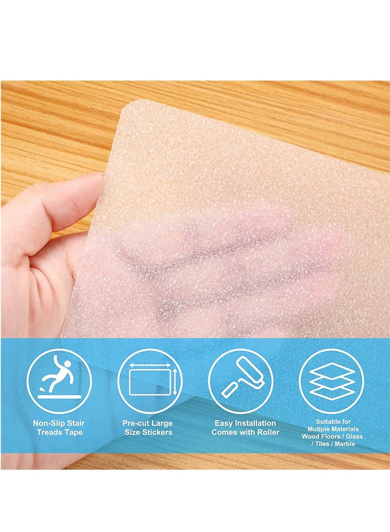 Excefore 15 Pieces Non Slip Stair Treads Tape Anti Slip Stair Treads Indoor Waterproof Staircase Step Treads Strips Anti Slip Tape  - Image 2