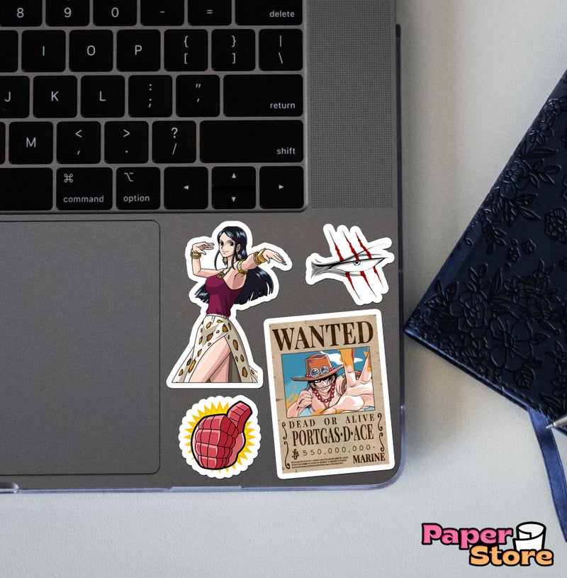 Thepaper9store Vinyl Pack of 85+ One Piece Stickers for Laptop, Phone Case, Guitar, Bike, Pc, Scrapbook etc. Waterproof Glossy Laminated Residue Free Anime Stickers, self-adhesive, 6 cm - Image 4