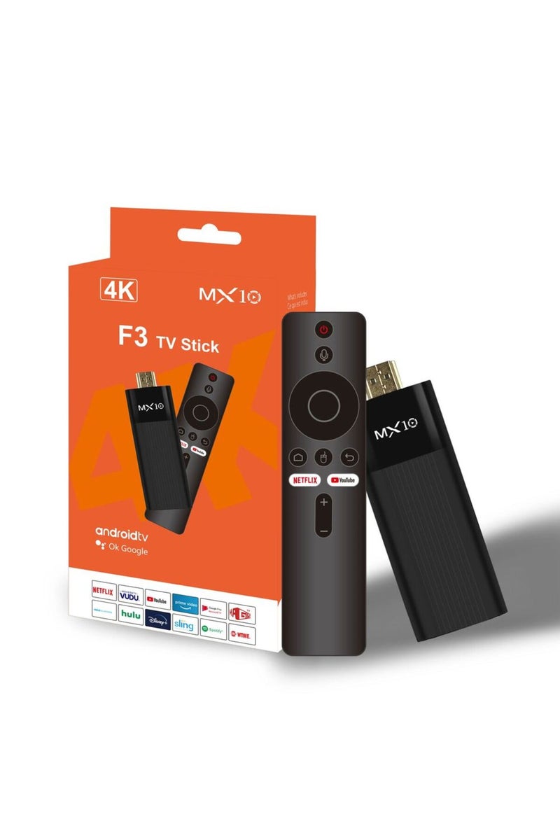 MX10-F3 Android TV Stick MX10-F3 H313 4K UHD 2.4/5.8G WiFi Android 13 Smart Sticks Fire TV 4K