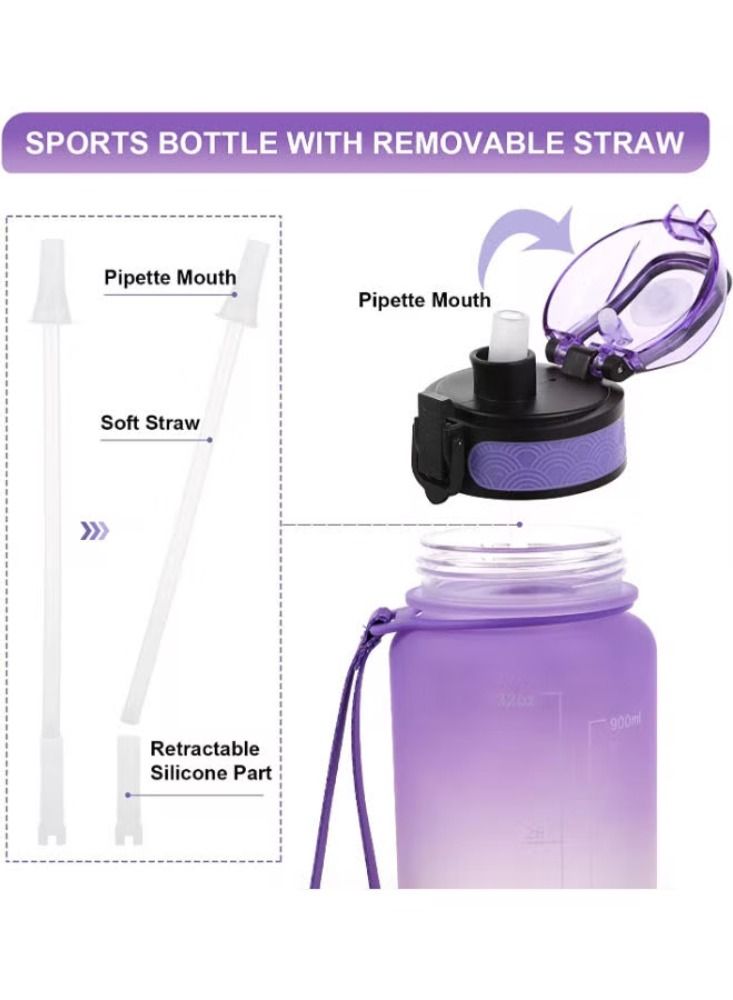 Dream Zone 1litre Water Bottle for Kids Motivational Water Bottle 1l Water Bottles With Straw Leak Proof Water Bottle With Time Marker For Sport, School, Gym, Office - Image 2