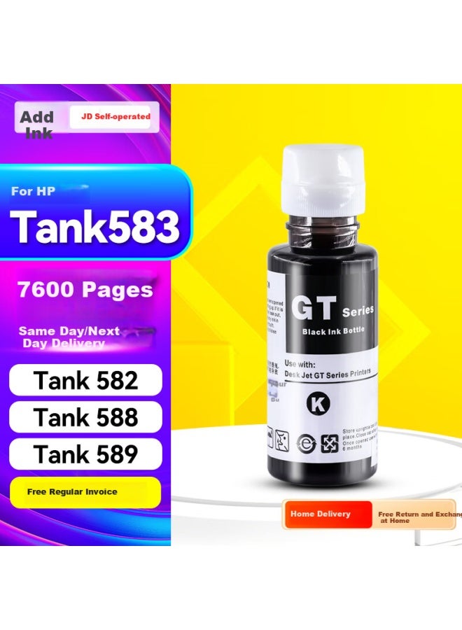 خراطيش حبر وزجاجات حبر متوافقة مع طابعة HP Smart Tank 583، 582، 588، 589، 528 - Image 1