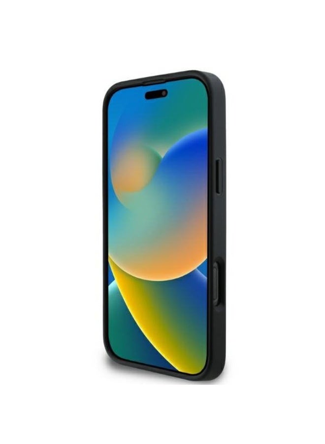 كارل لاغرفيلد جراب كارل لاغرفيلد KLHCP16X3DRKSDLK لهاتف iPhone 16 Pro Max مقاس 6.9 بوصة أسود/أسود متين من المطاط ثلاثي الأبعاد ثنائي اللون - Image 3