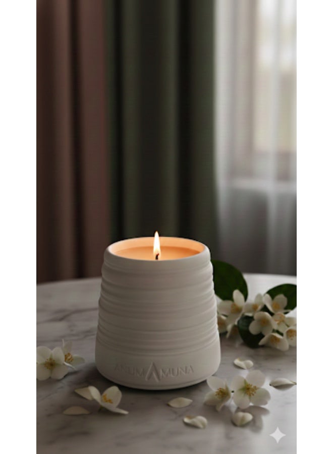ANUM BY MUNA Fresh Arabian Jasmine Concrete Candle (200g) - ANUM BY MUNA - Image 2