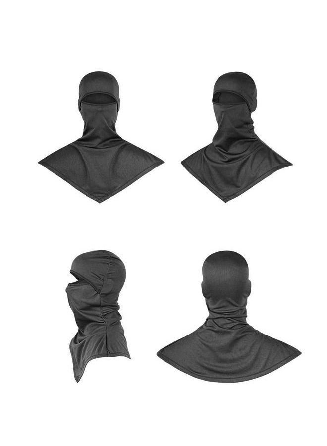 Generic Balaclava Long Neck Face Mask Cover, UV Sun Protection Breathable Polyester Face Mask, Outdoor Sports Breathable Headgear(Black)  - Image 2