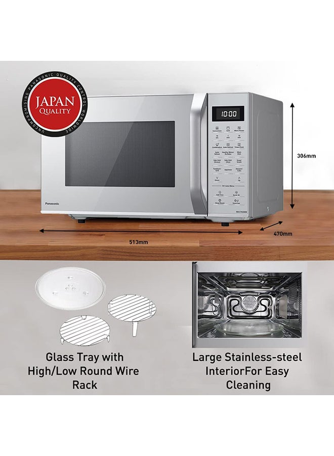 Panasonic 4-In-1 Convection Microwave Oven, With Healthy Air Fryer Menus 27 L 900 W NN-CT65MM Silver - Image 4