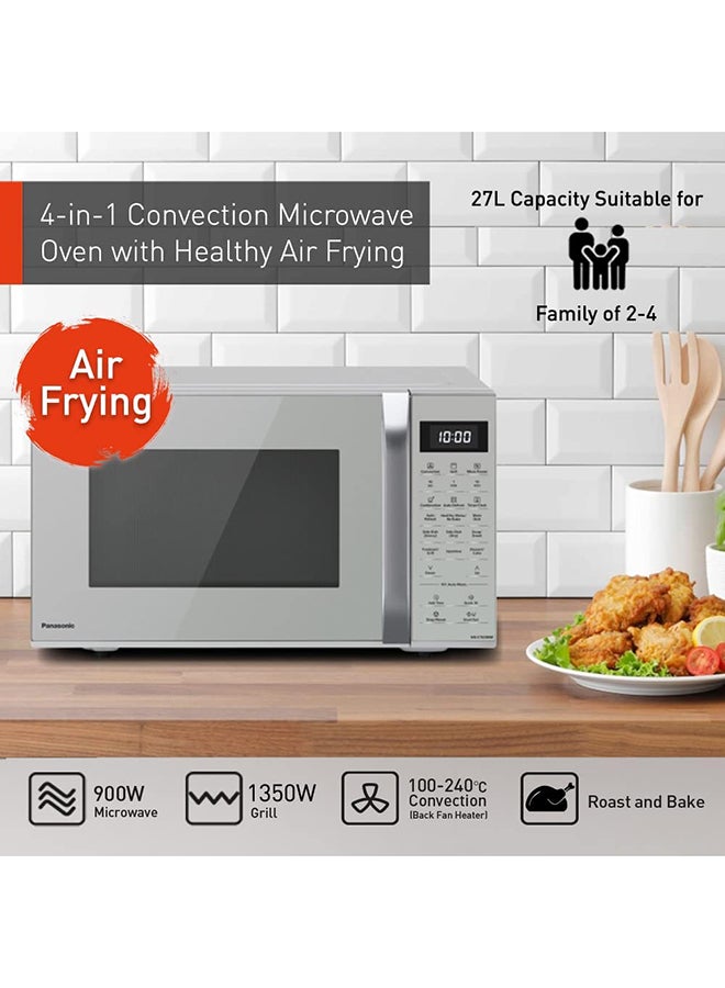 Panasonic 4-In-1 Convection Microwave Oven, With Healthy Air Fryer Menus 27 L 900 W NN-CT65MM Silver - Image 2