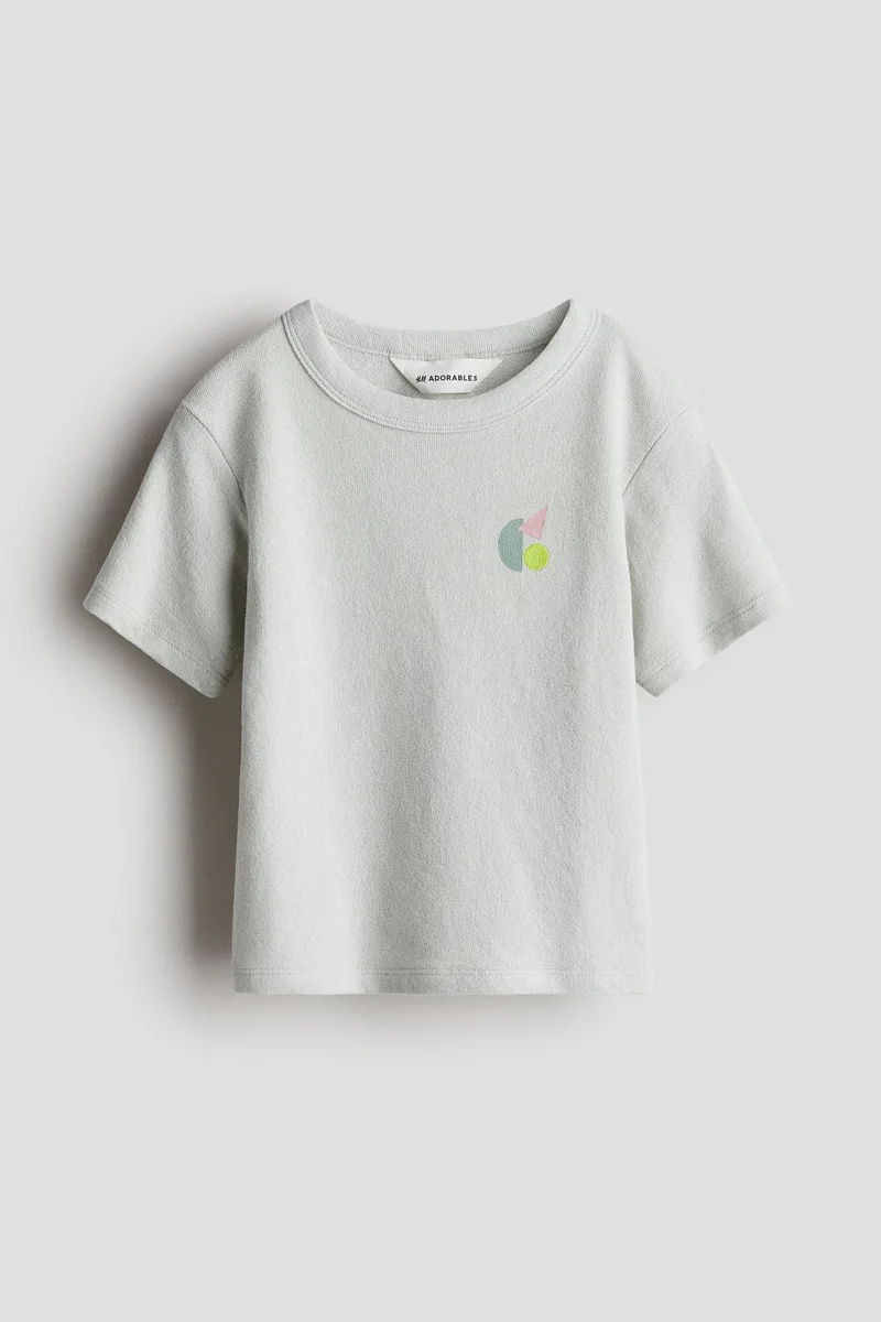 اتش اند ام تي-شيرت من نسيج تيري القطني