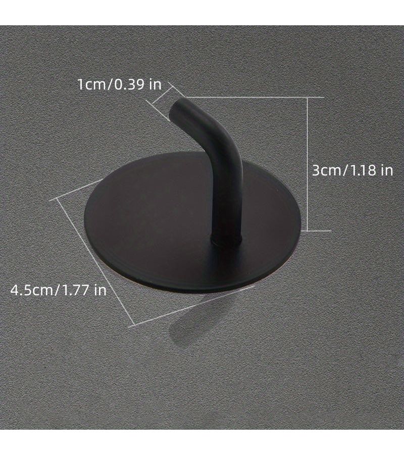 Silvery Self Adhesive Hooks for Bathroom Kitchen Towel Wall Mounted Clothes Storage - Image 4