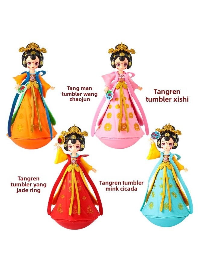 Tang Style Tumbler Ancient Four Beauties Xishi Mink Cicada Music Tumbler Xi'an Tourist Souvenir Desktop Decoration-Specifications:Tang Dynasty Music Tumbler-Xi Shi - Image 5