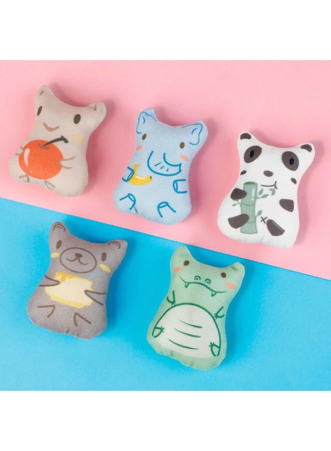 Dorakitten Catnip Toys for Indoor Cats - 5PCS Plush Cat Chew Toys Teething Interactive Catnip Filled Kitten Toy Soft Pet Toy - Image 3