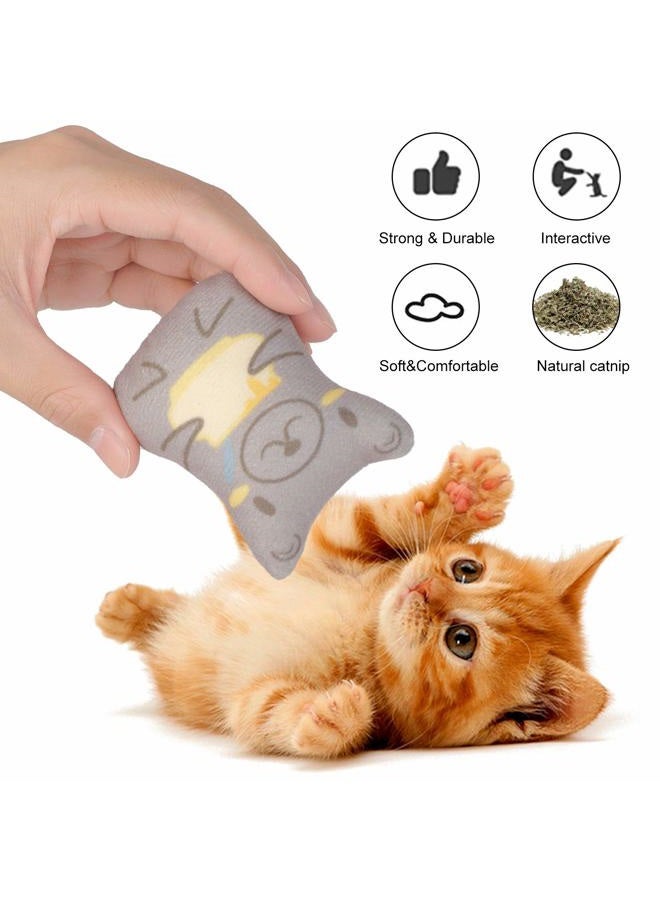 Dorakitten Catnip Toys for Indoor Cats - 5PCS Plush Cat Chew Toys Teething Interactive Catnip Filled Kitten Toy Soft Pet Toy - Image 4