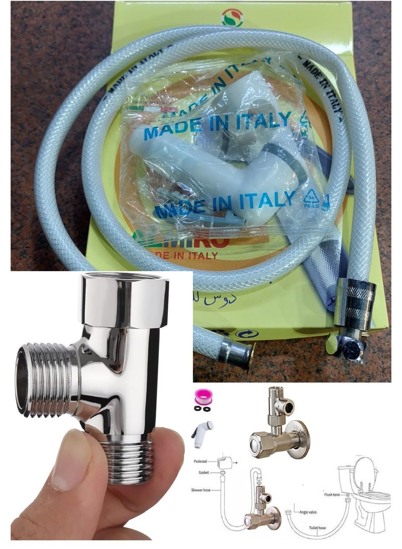 Complete bathroom bidet with a connector for installation from the corner valve or under the base. - Image 3