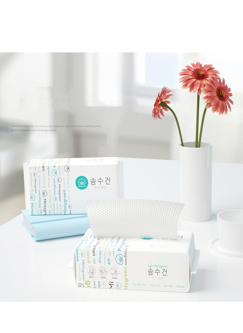 MIXDE Baby Cotton Tissue, Soft Dry Wipe, Wet Use, Made of Pure Cotton, 480 Count Unscented Disposable Facial Tissues for Baby Sensitive Skin  - Image 2