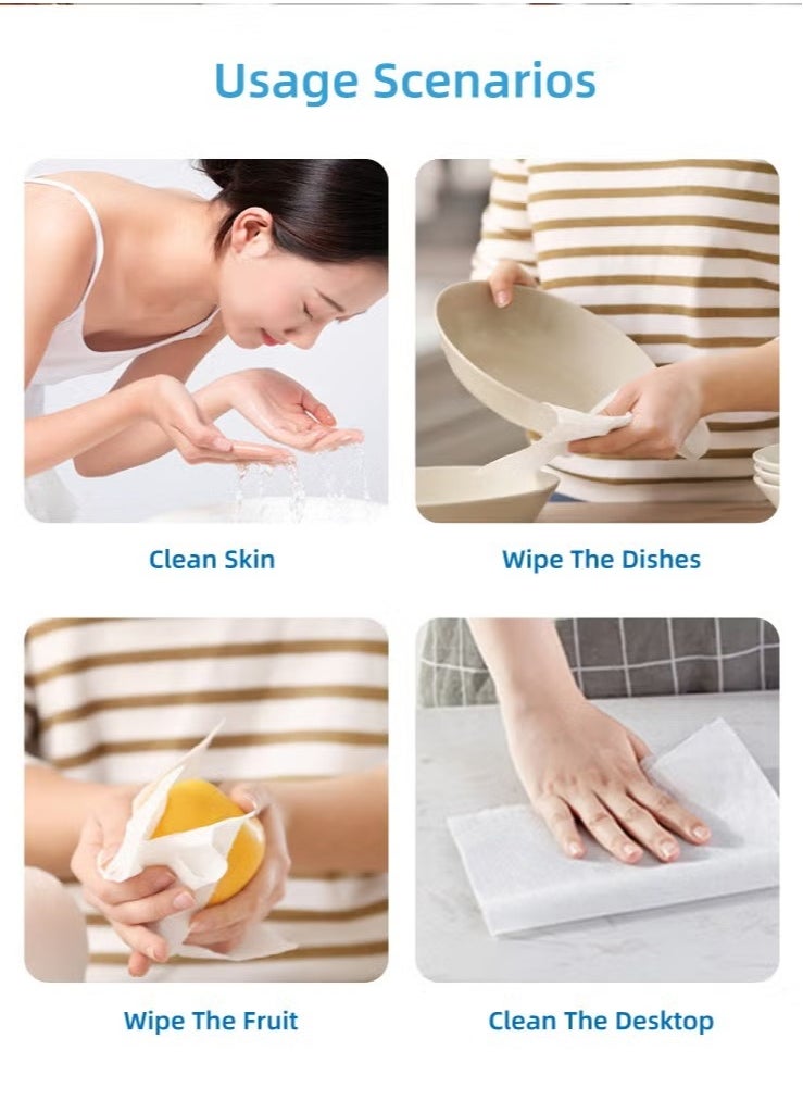 MIXDE Baby Cotton Tissue, Soft Dry Wipe, Wet Use, Made of Pure Cotton, 480 Count Unscented Disposable Facial Tissues for Baby Sensitive Skin  - Image 5