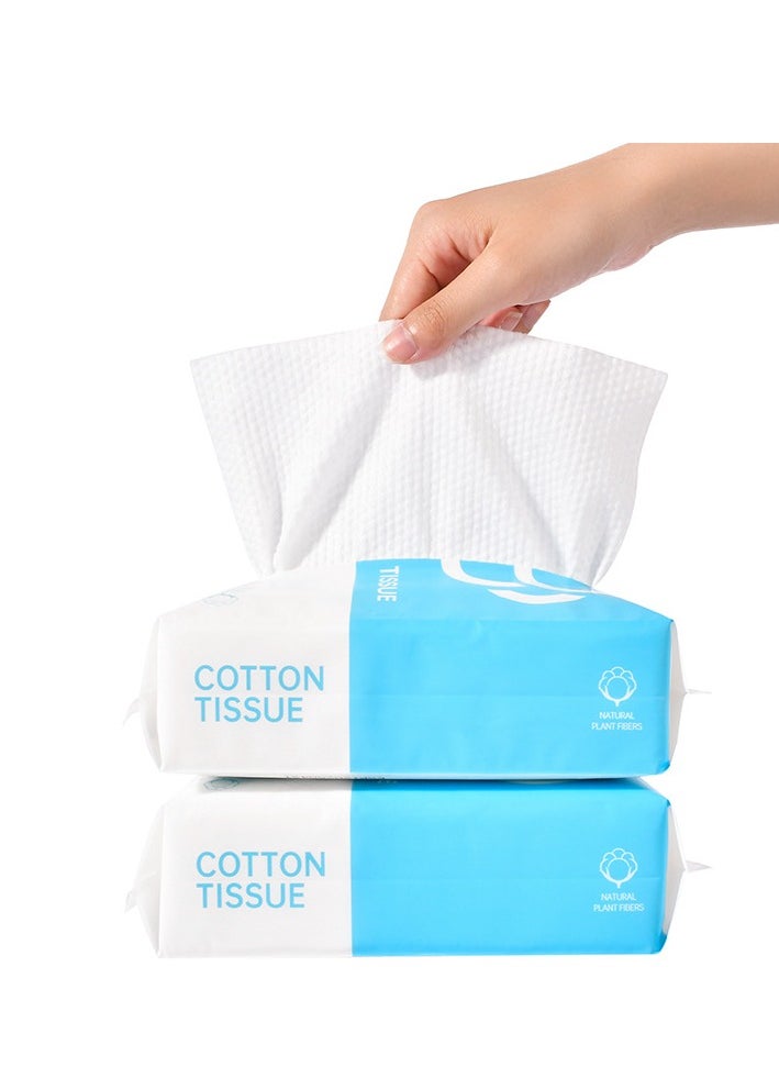 MIXDE Baby Cotton Tissue, Soft Dry Wipe, Wet Use, Made of Pure Cotton, 480 Count Unscented Disposable Facial Tissues for Baby Sensitive Skin  - Image 1