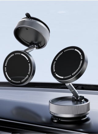 Car Phone Mount with Vacuum Suction & Magnetic Holder - Foldable, Rotatable, and Adjustable Dashboard/Windshield Mount for Smartphones - Dual-Sided Magnetic Adhesion for Secure Placement - pzsku/ZD2EDC7216121750F88D3Z/45/1741078770/972d59ba-639c-4316-897f-e2c0257bcacc