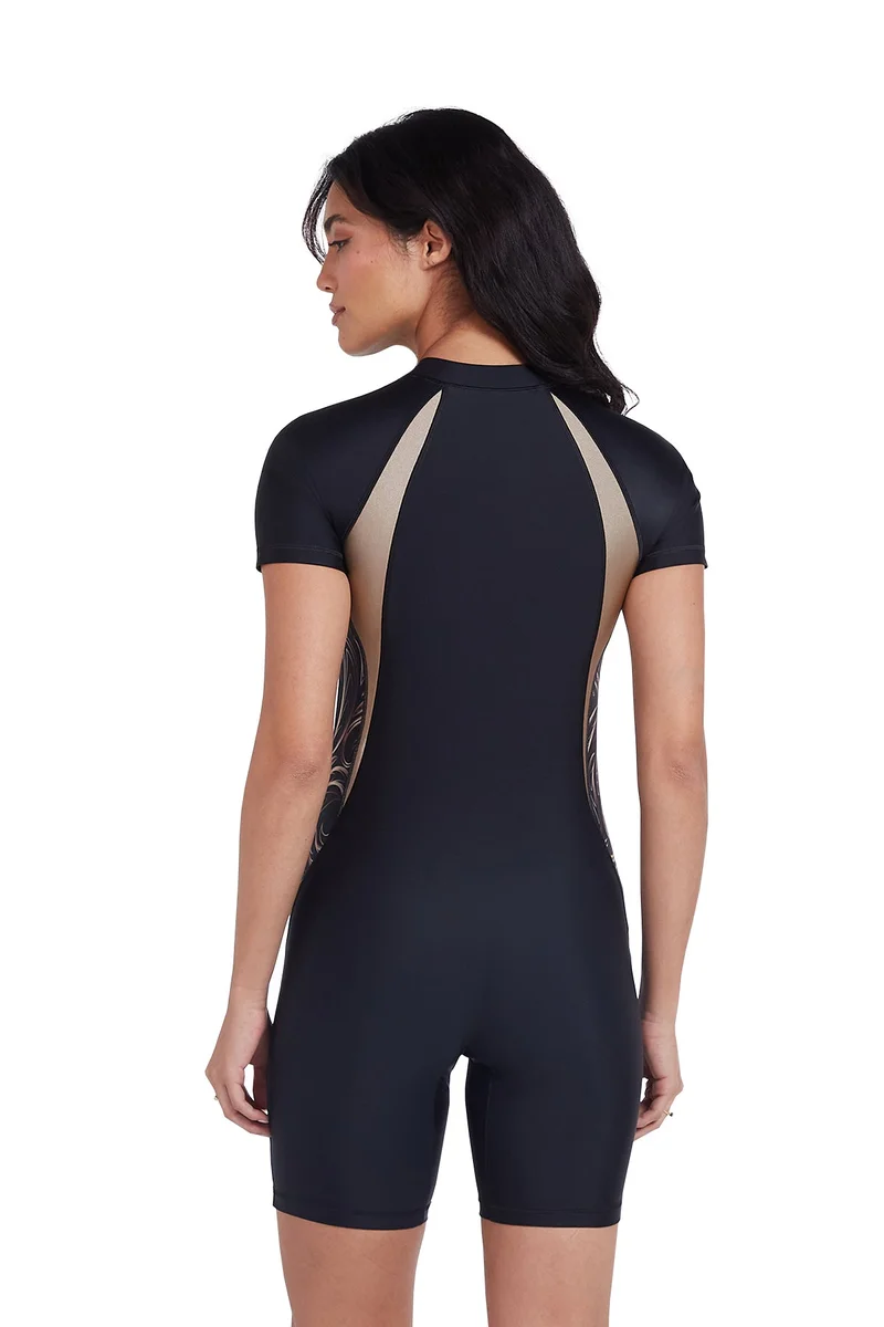 COEGA SUNWEAR COEGA Ladies  Slim-Kini Short Length - Nero Golden Swirls