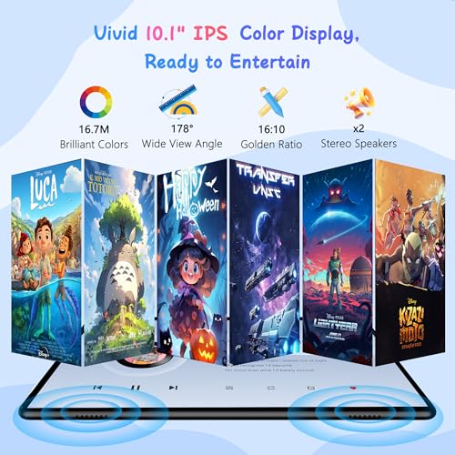 HAOVM Tablet 10 inch Android 14, 4G SIM Unlocked, Kid Tablet with SIM Card Slot, IPS Touch Screen, 2.0GHz Fast Processor, 3GB+32GB+TF Expand,2.4G/5GHz WiFi,8MP Camera, GPS, with Blue case - Image 5