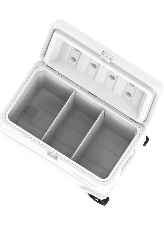 Cosmoplast 84L Keepcold Deluxe Icebox With Wheels, White
