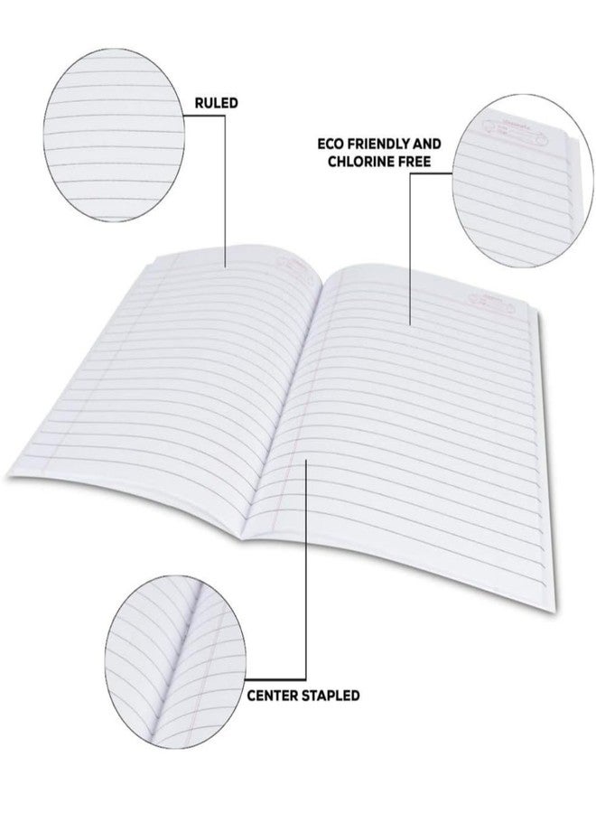 DASNATH-A4 Long Size Ruled Notebook, 29.7 x 21 cm, 200 Pages, Pack of 12 With +Pen (FREE 5 Ball Pen). - Image 3