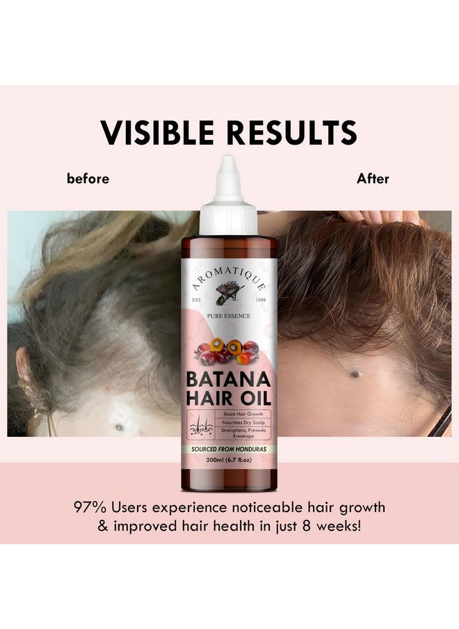 AROMATIQUE Batana Oil Enriched With Rosemary, Argan, Onion, Castor Oil & More - Batana Oil For Hair Growth - Nourishes Hair & Adds Shine - Batana Oil (200 Ml)  - Image 4
