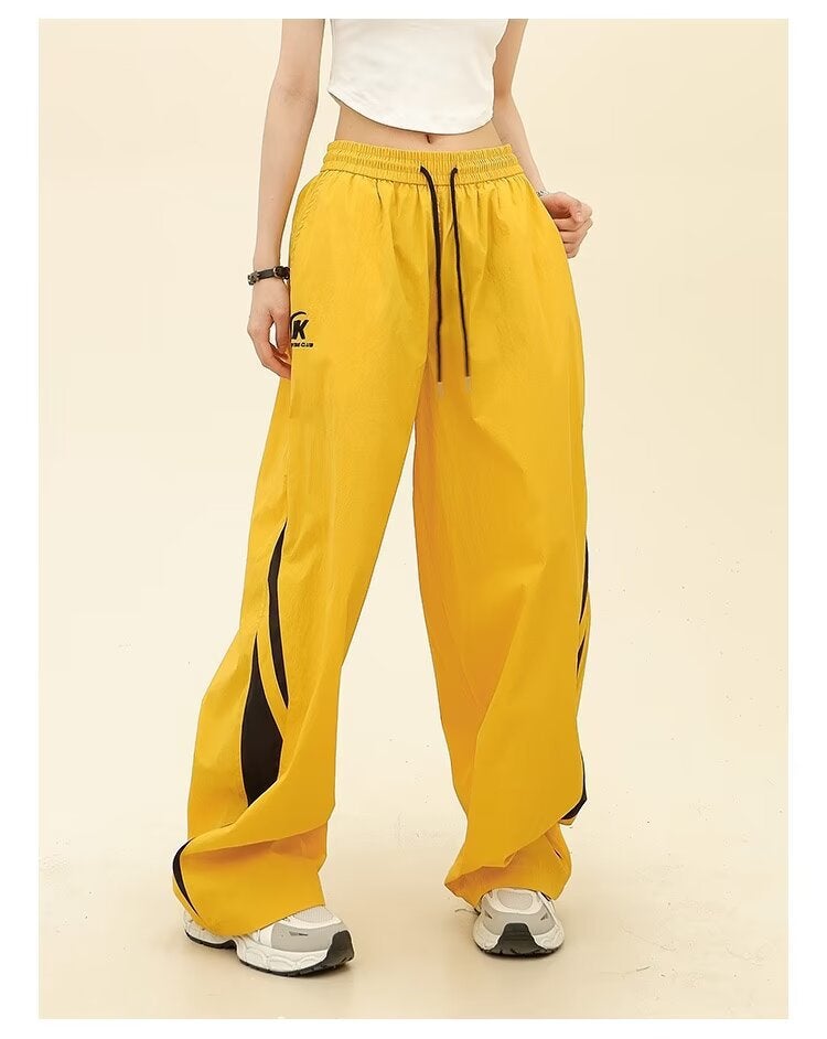 American Style Retro Striped Casual Dropping Paratrooper Pants Men'S And Women'S Loose Wide Leg Dancing Sports Quick-Dry Thin Overalls - Image 1