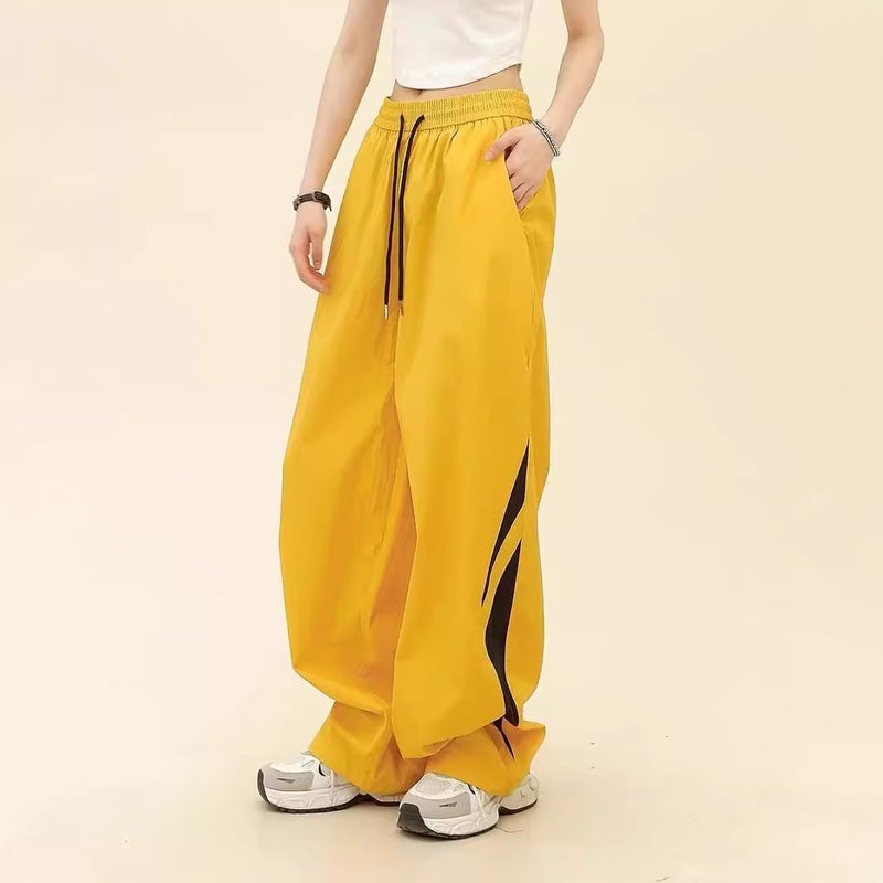 American Style Retro Striped Casual Dropping Paratrooper Pants Men'S And Women'S Loose Wide Leg Dancing Sports Quick-Dry Thin Overalls - Image 4