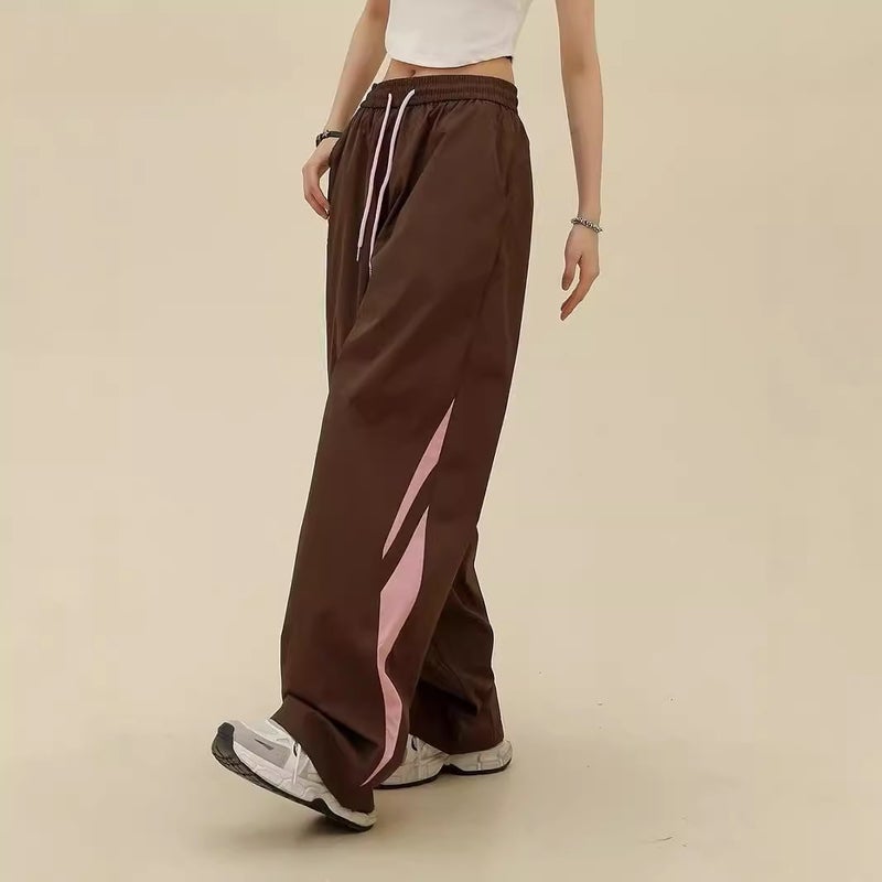 American Style Retro Striped Casual Dropping Paratrooper Pants Men'S And Women'S Loose Wide Leg Dancing Sports Quick-Dry Thin Overalls - Image 5