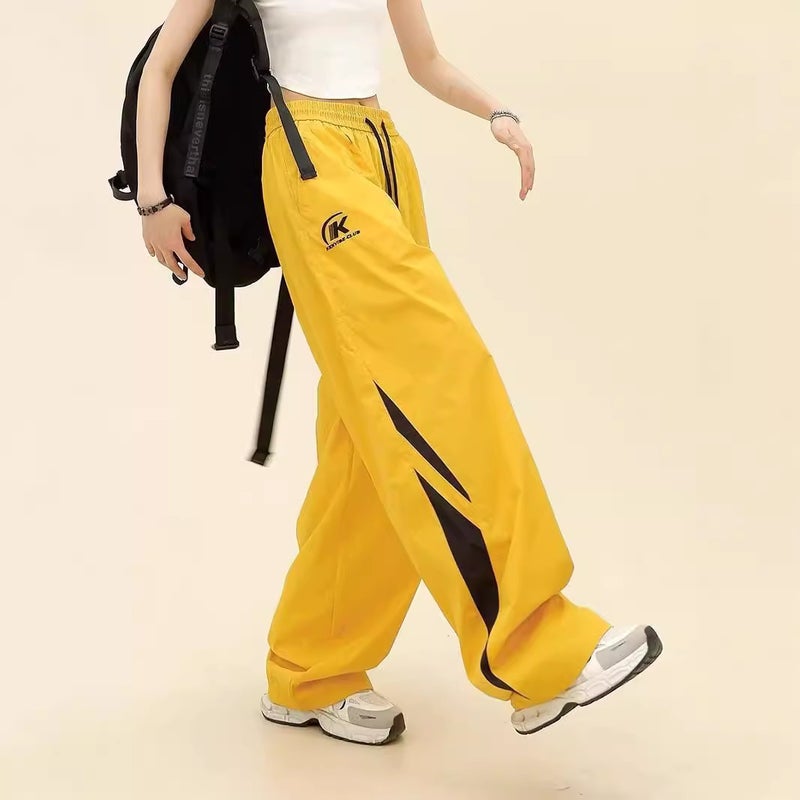 American Style Retro Striped Casual Dropping Paratrooper Pants Men'S And Women'S Loose Wide Leg Dancing Sports Quick-Dry Thin Overalls - Image 3