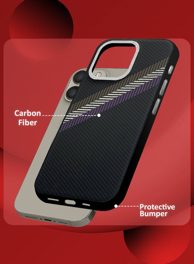 CATANES (for iPhone 15 Pro Max) 2 Pack Case Cover and Screen Protector Carbon Fiber Pattern Phone Case Slim Shockproof Back Cover - Image 2