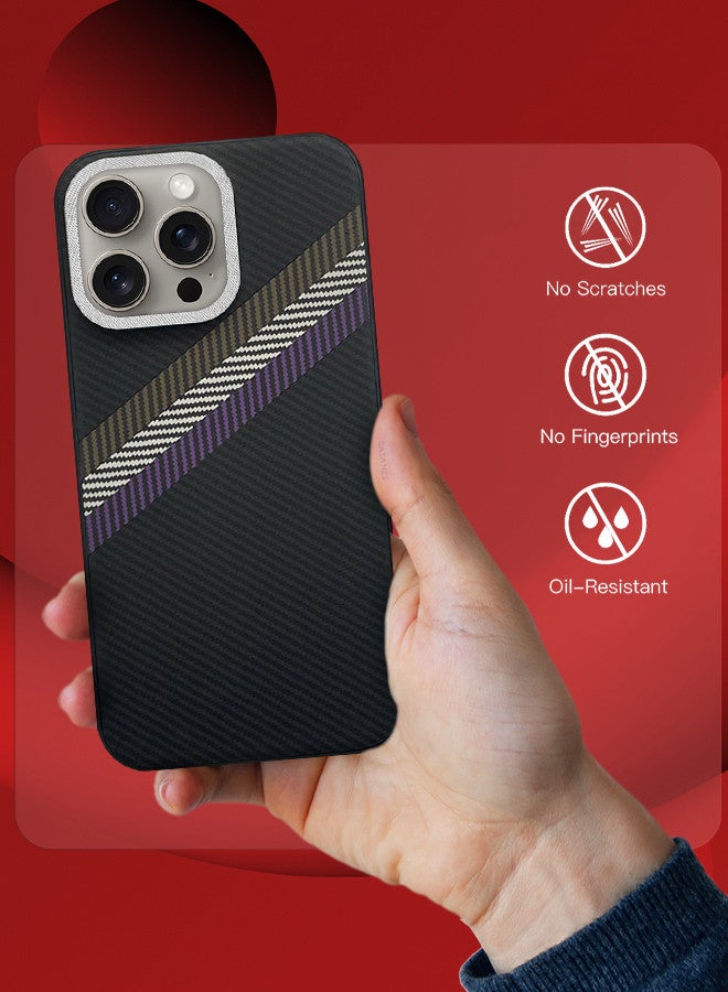 CATANES (for iPhone 15 Pro Max) 2 Pack Case Cover and Screen Protector Carbon Fiber Pattern Phone Case Slim Shockproof Back Cover - Image 4