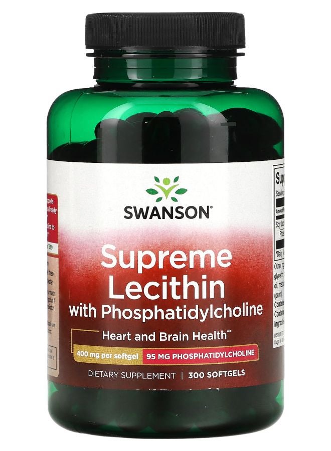 Supreme Lecithin with Phosphatidylcholine  400 mg  300 Softgels