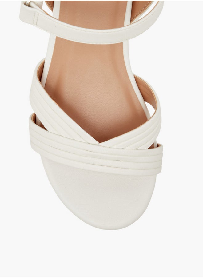 Celeste Girls' Block Heel Sandals with Hook and Loop Closure  - Image 4