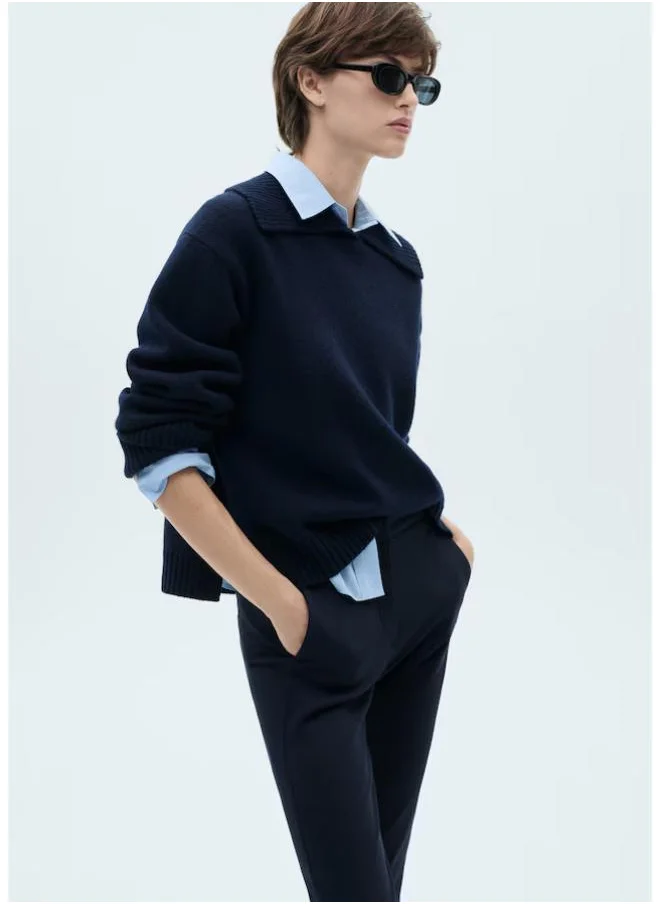 MANGO Crop Skinny Trousers