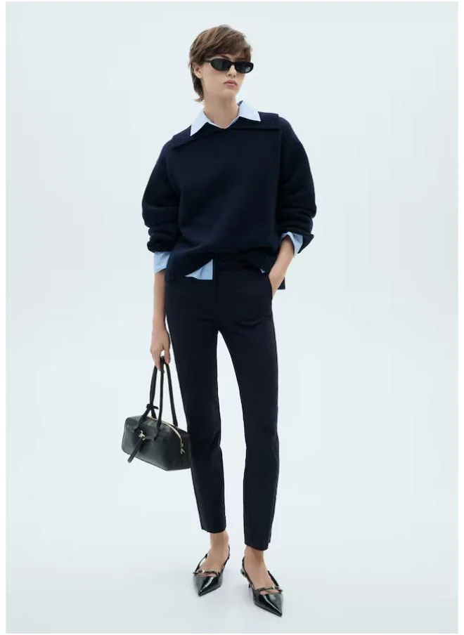 MANGO Crop Skinny Trousers